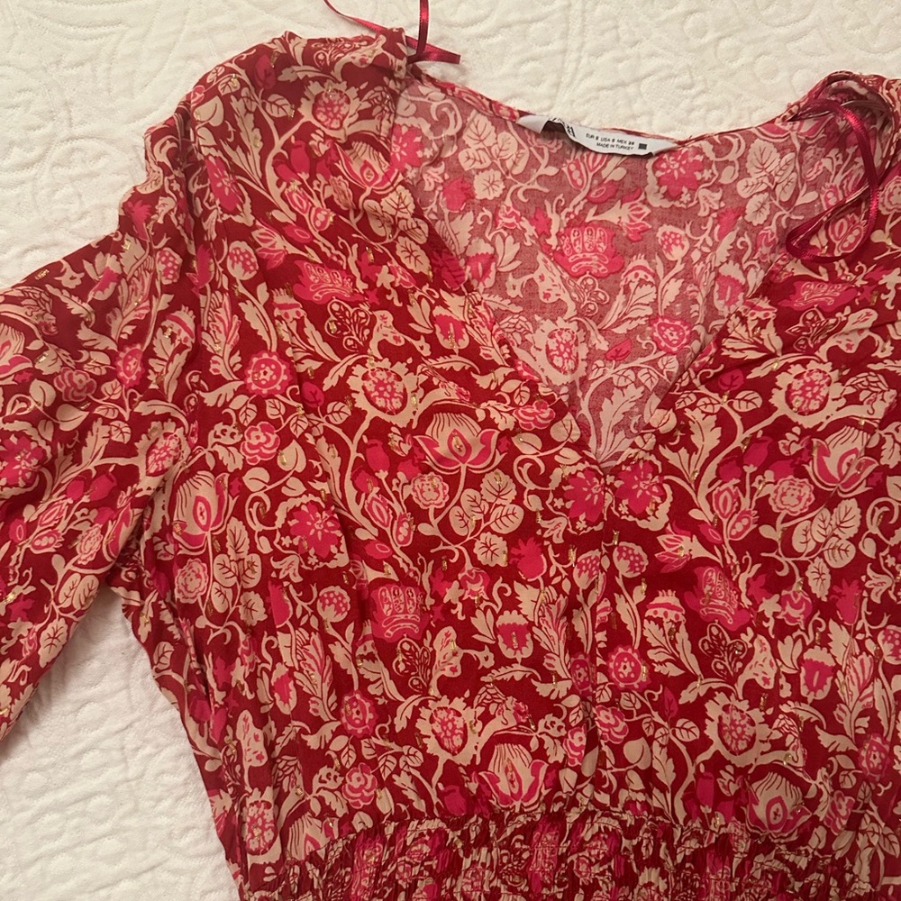 Zara Floral Ruffle Dress - Picture 5 of 9